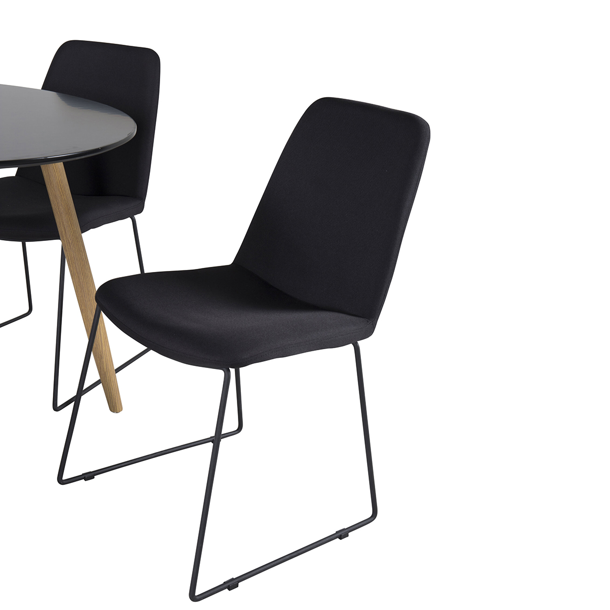 Spisegruppe Venture Home Plaza Ø100 cm med 4st Muce Spisestoler