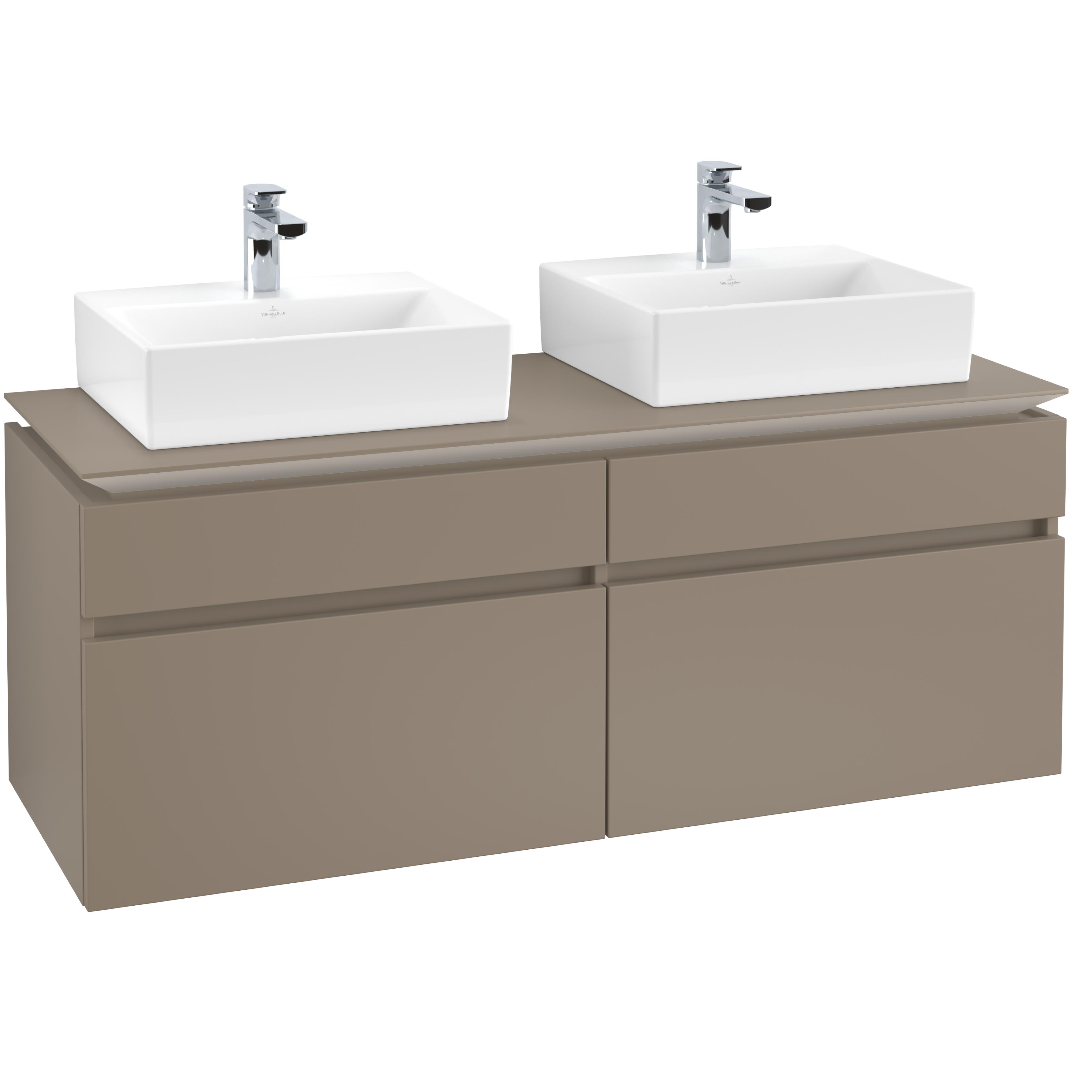 Tvättställsskåp Villeroy & Boch Legato 1400 med 4 Lådor för Två Tvättställ