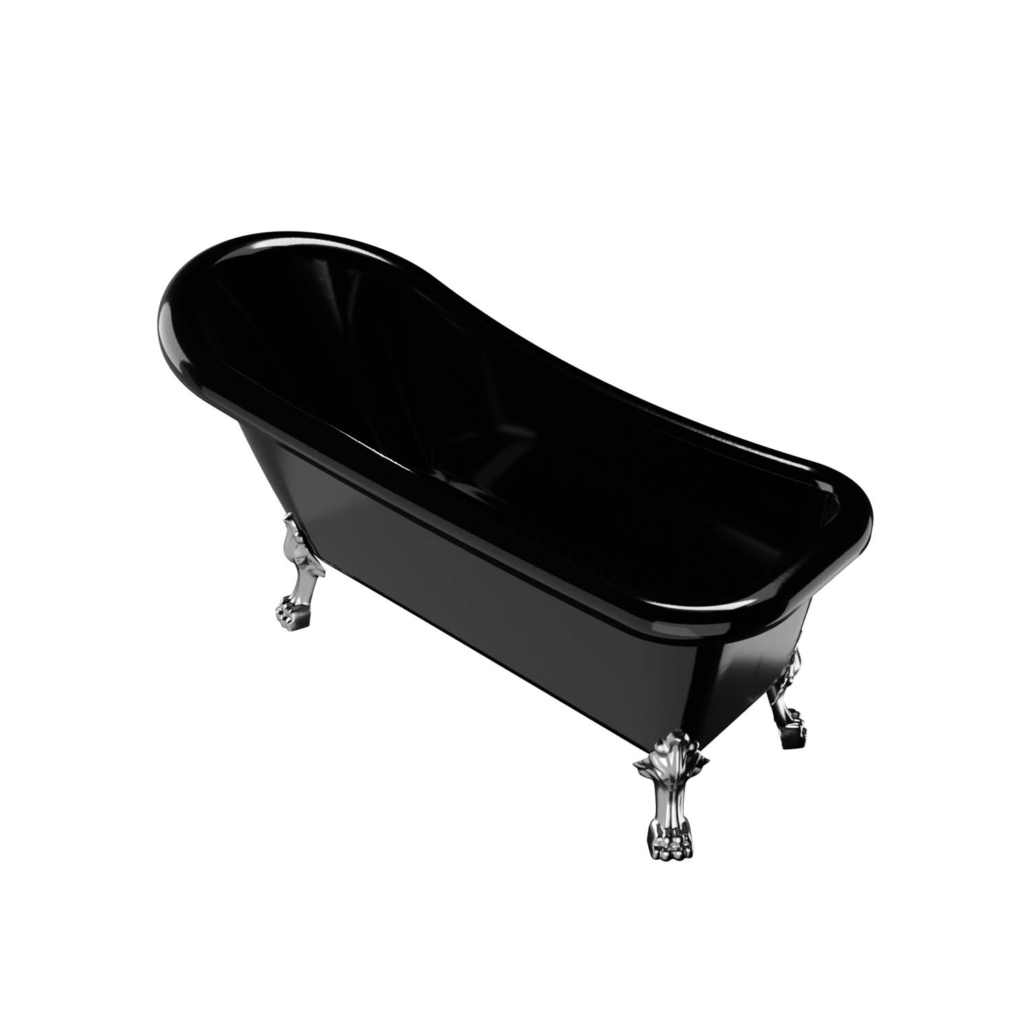 Badekar Bathlife Ideal Sort med Føtter