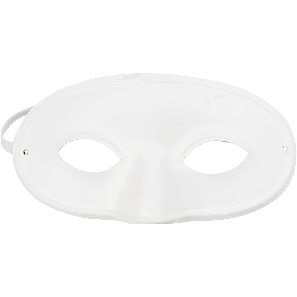 Halvmaske Creativ Company Hvit 9,5x18,5 cm 10 Stk/1 Pk