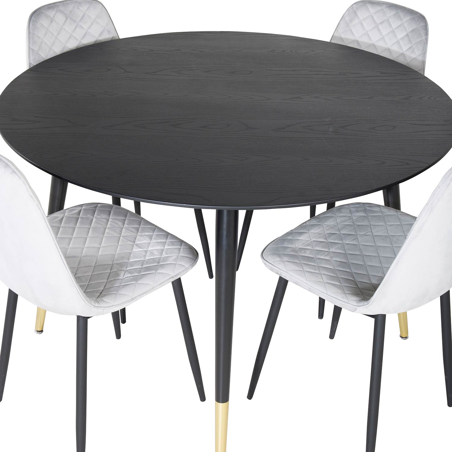Spisegruppe Venture Home Dipp Ø115 cm med 4 Polar Stoler