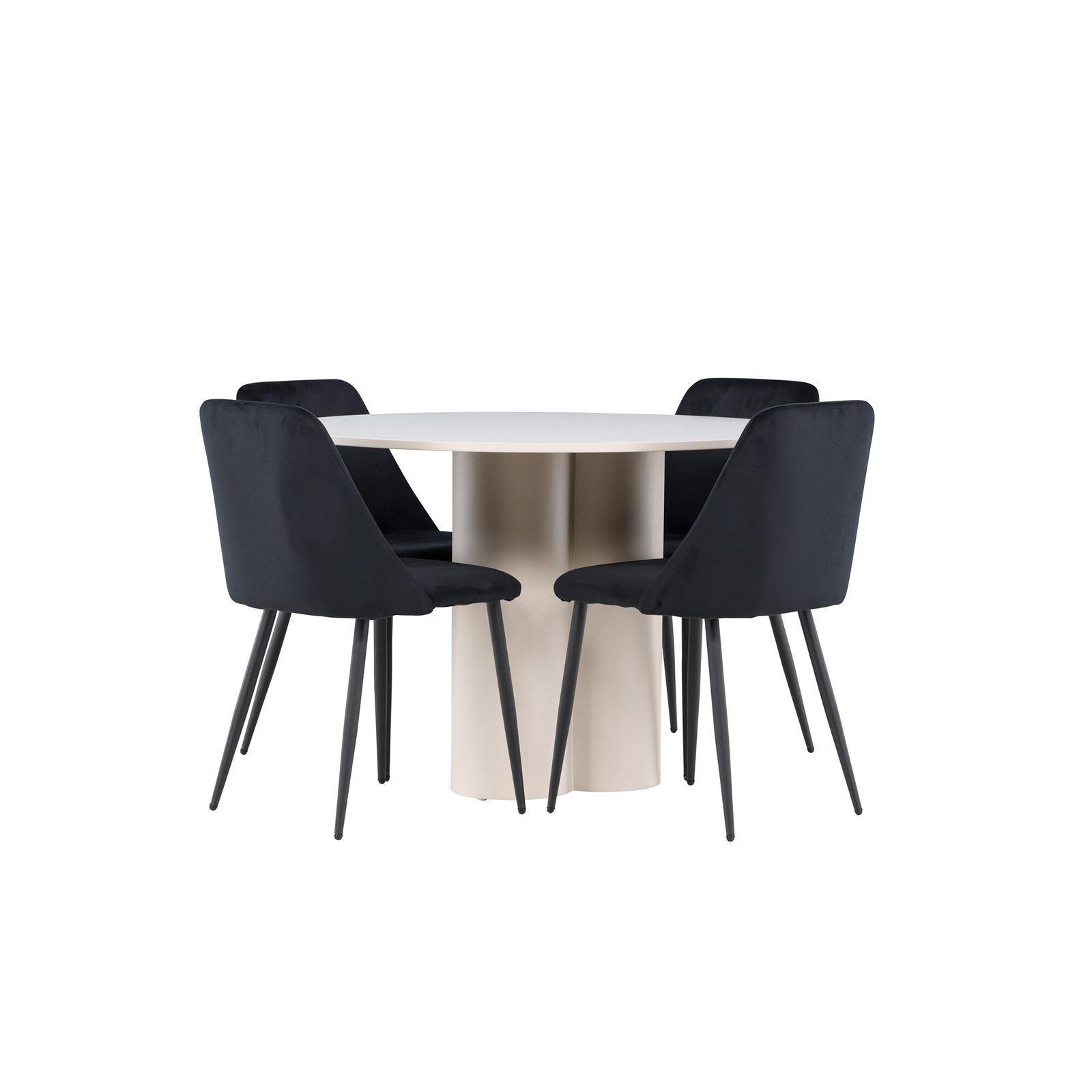 Spisegruppe Venture Home Olivia Ø110 med 4 stk Night Stoler
