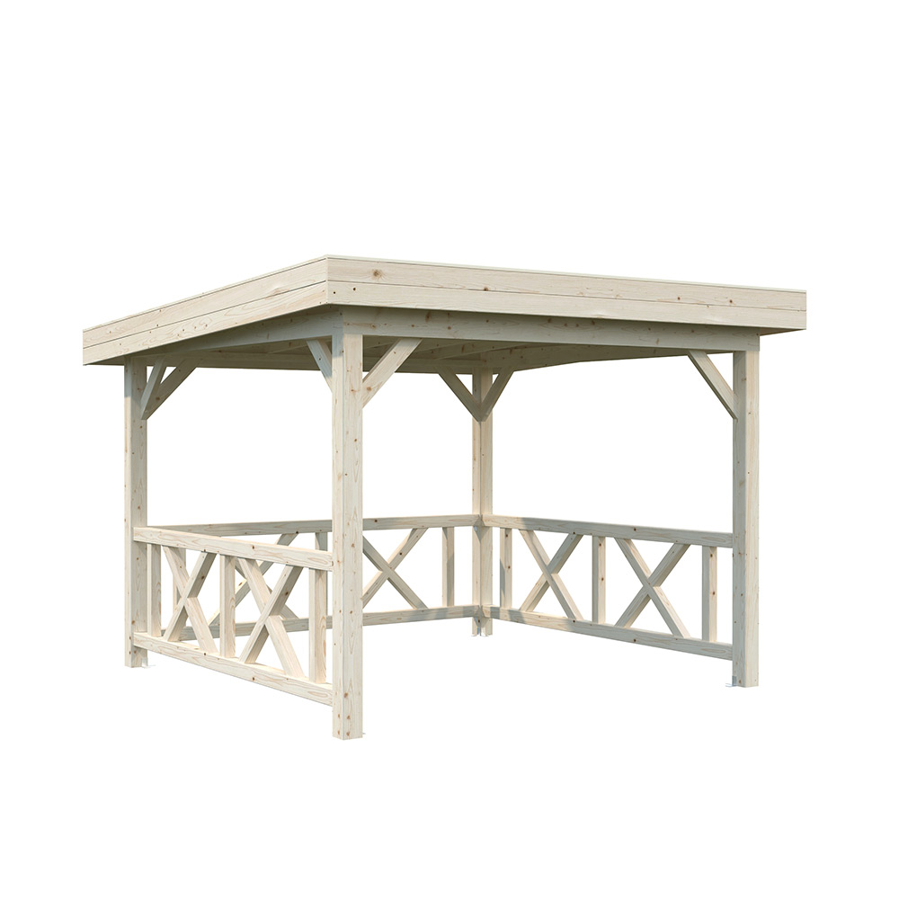 Lenna paviljong 8,3 m2 Set 301 Ubehandlet Tre