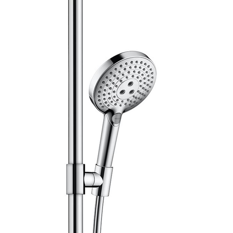 Duschset Hansgrohe Raindance Select S 120 3jet Duschstång Vä Krom, Venstre, Uten EcoSmart