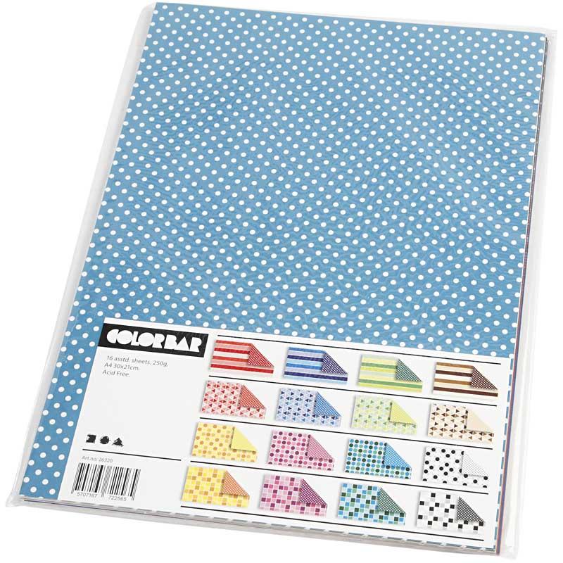 Rivekartong Creativ Company Color Bar Ass Farger A4 210x297 mm 250 g 1 Pk