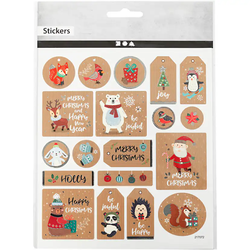 Klistremerker Creativ Company Selvklebende God Jul 15x16,5 cm