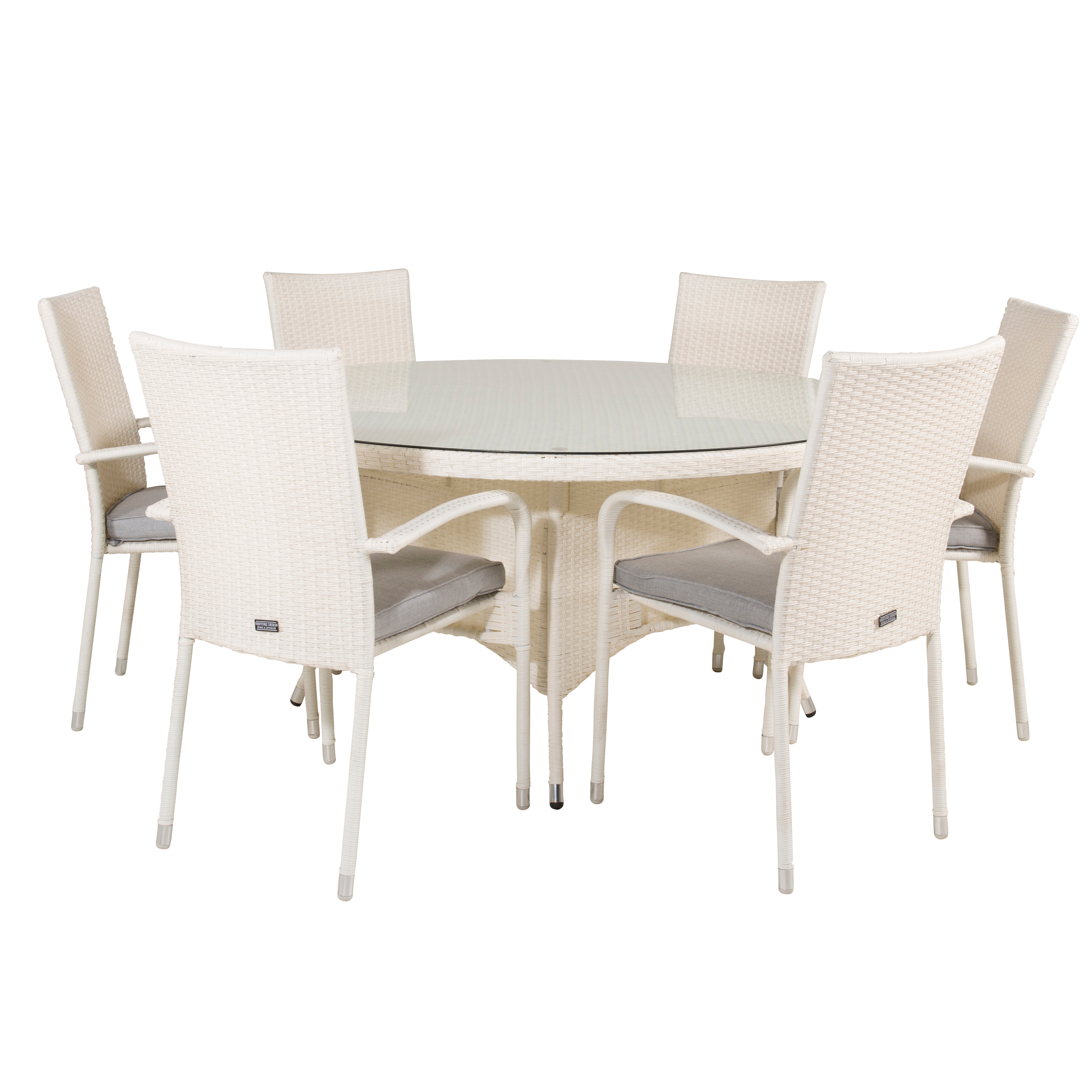 Spisegruppe Venture Home Virda Ø 150 med 6 Asta Stoler