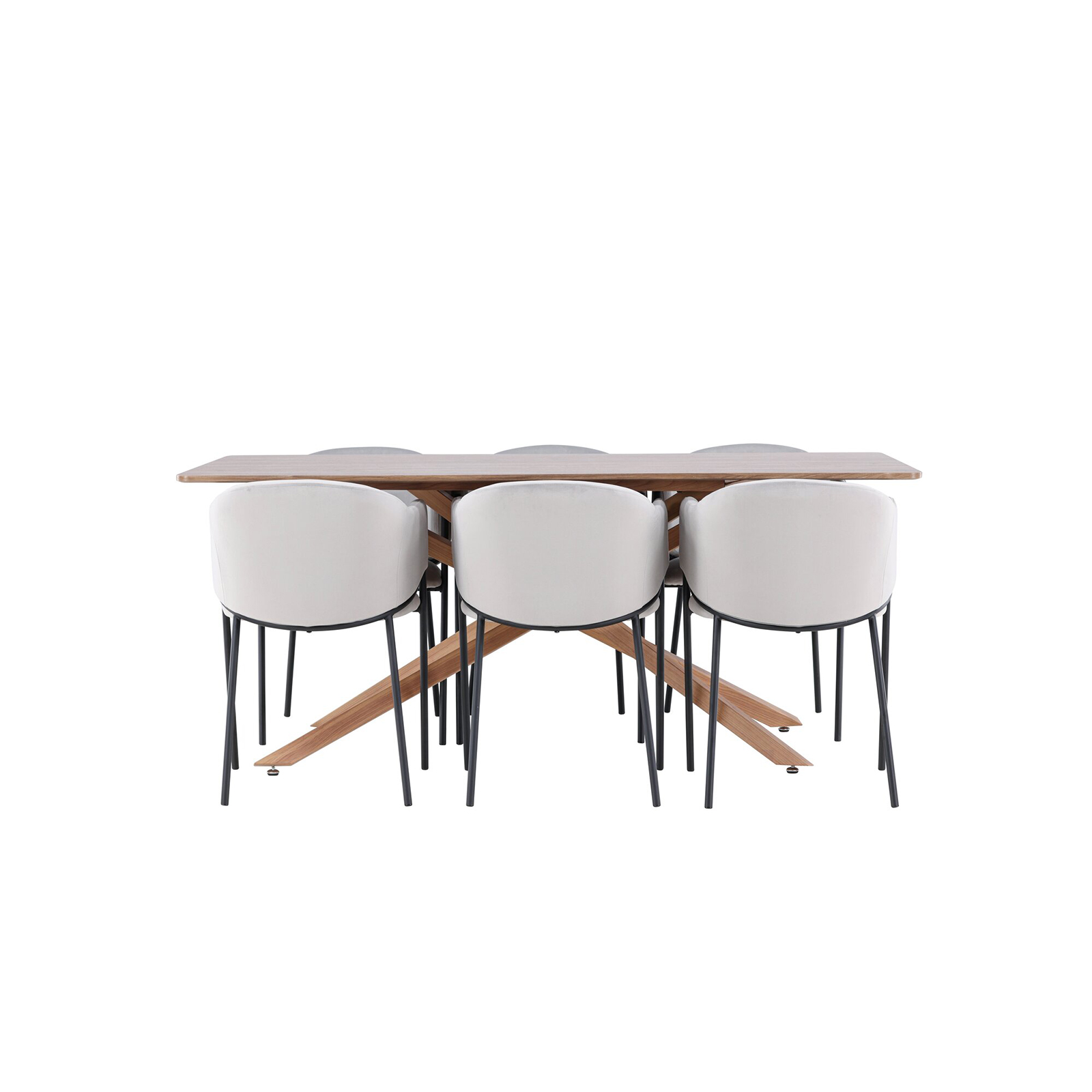 Spisegruppe Venture Home Piazza 180 med 6 stk Evelina Stoler