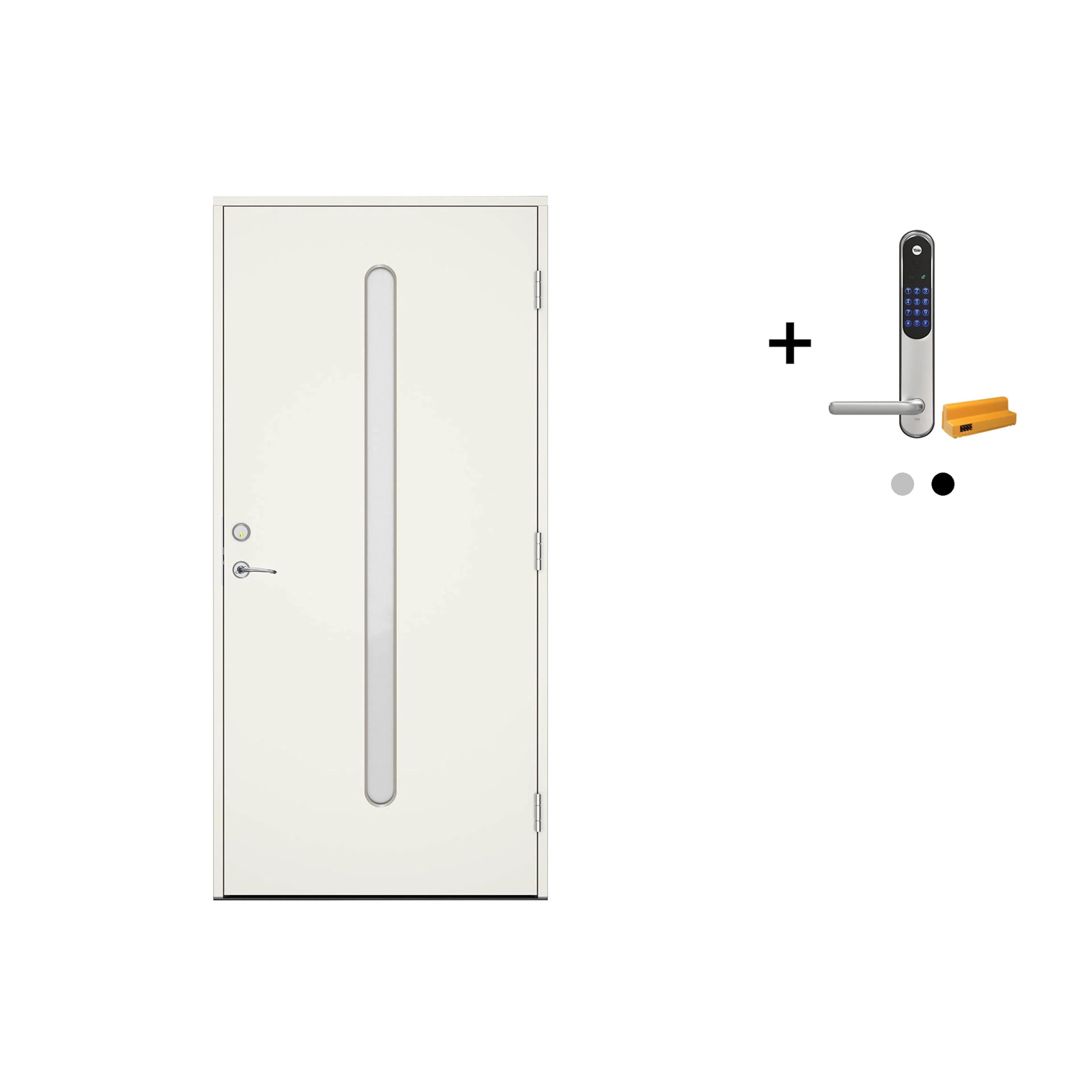Ytterdør Swedoor Advance-Line Nordic Helsinki med Yale Doorman Classic Home