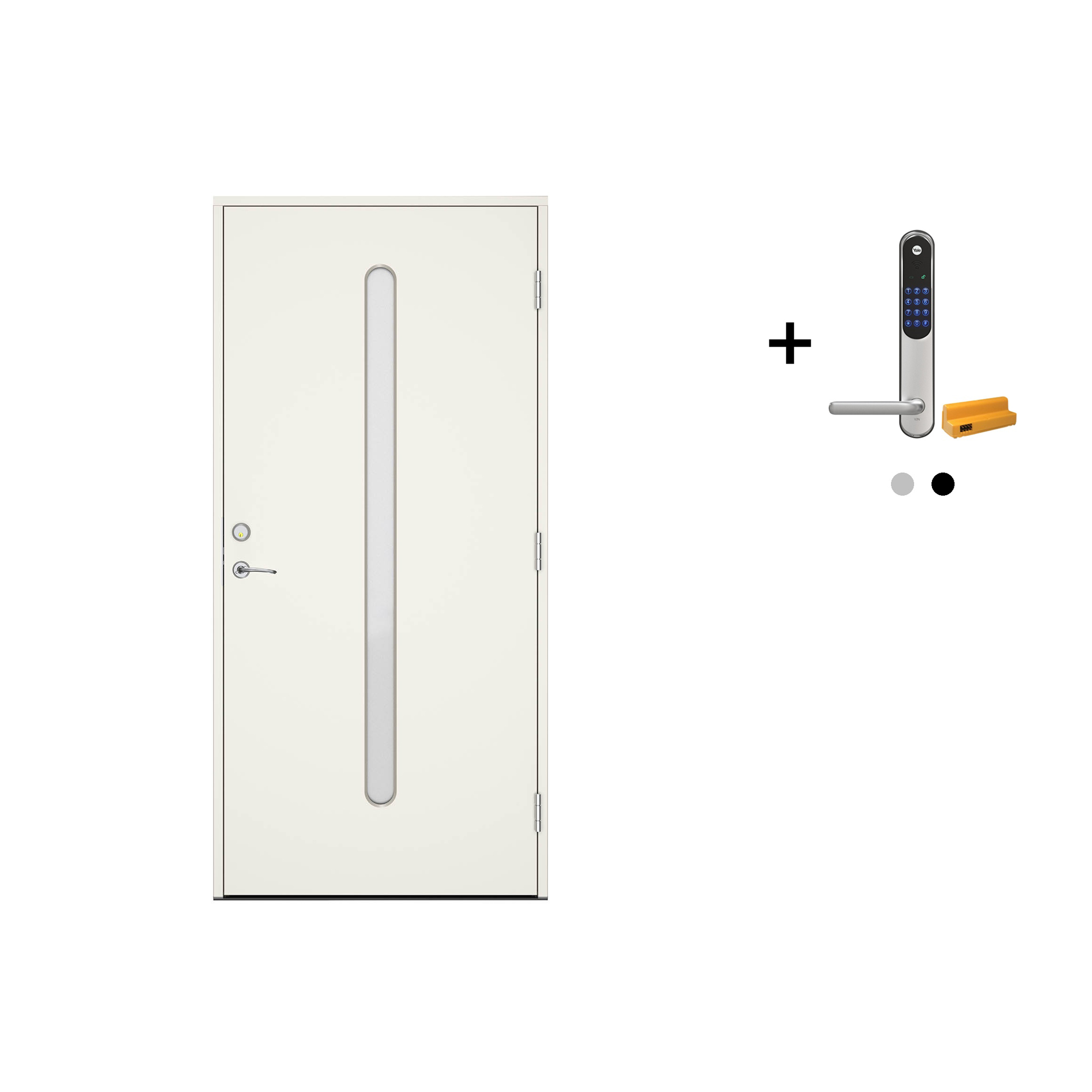 Ytterdør Swedoor Advance-Line Nordic Helsinki med Yale Doorman Classic Home
