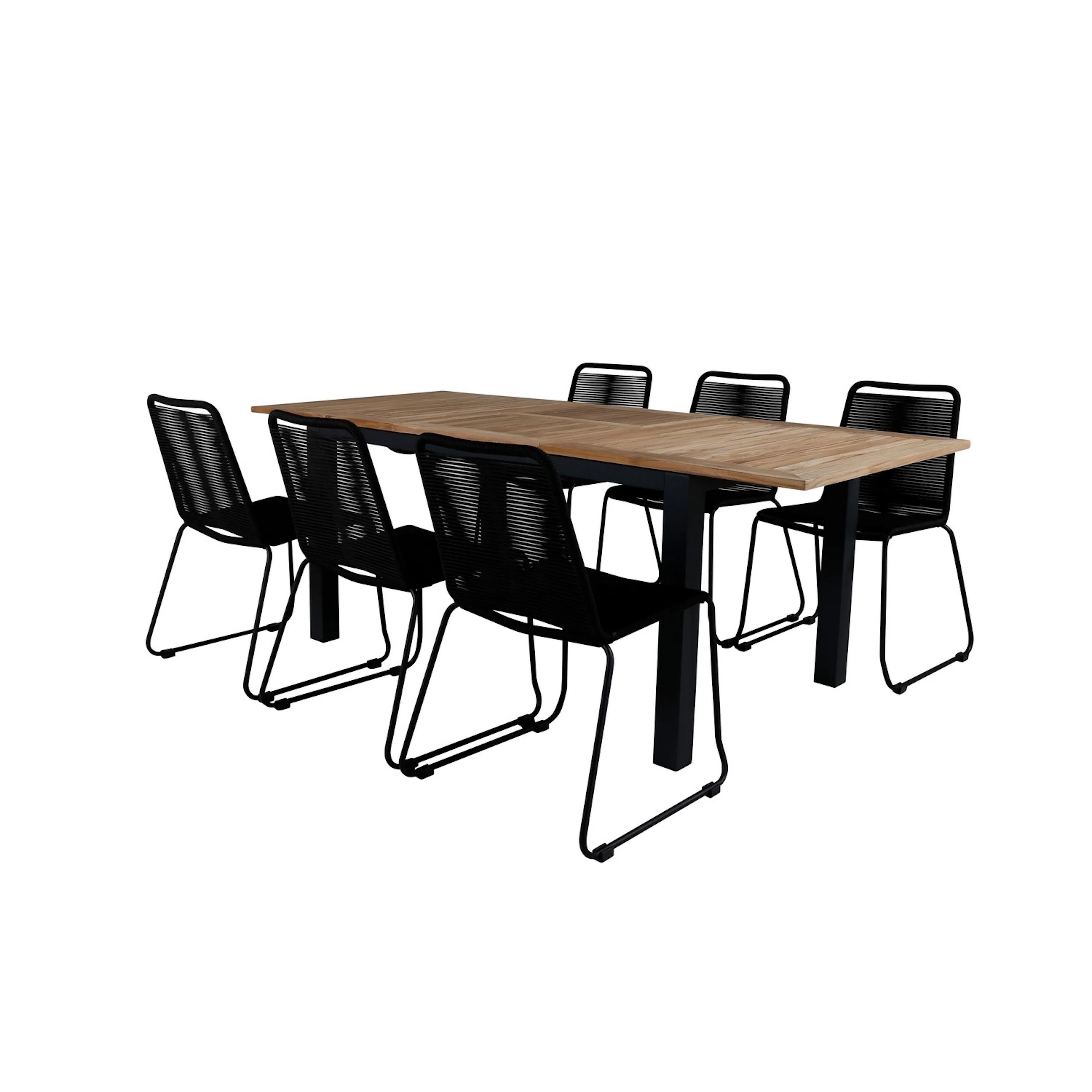 Spisegruppe Venture Home Perla 152 med 6 Leon Stablebare Spisestoler
