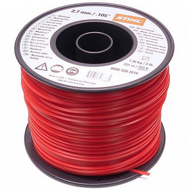 Trimmertråd STIHL Nylon Rull 2,7 mm 208 m Firkant