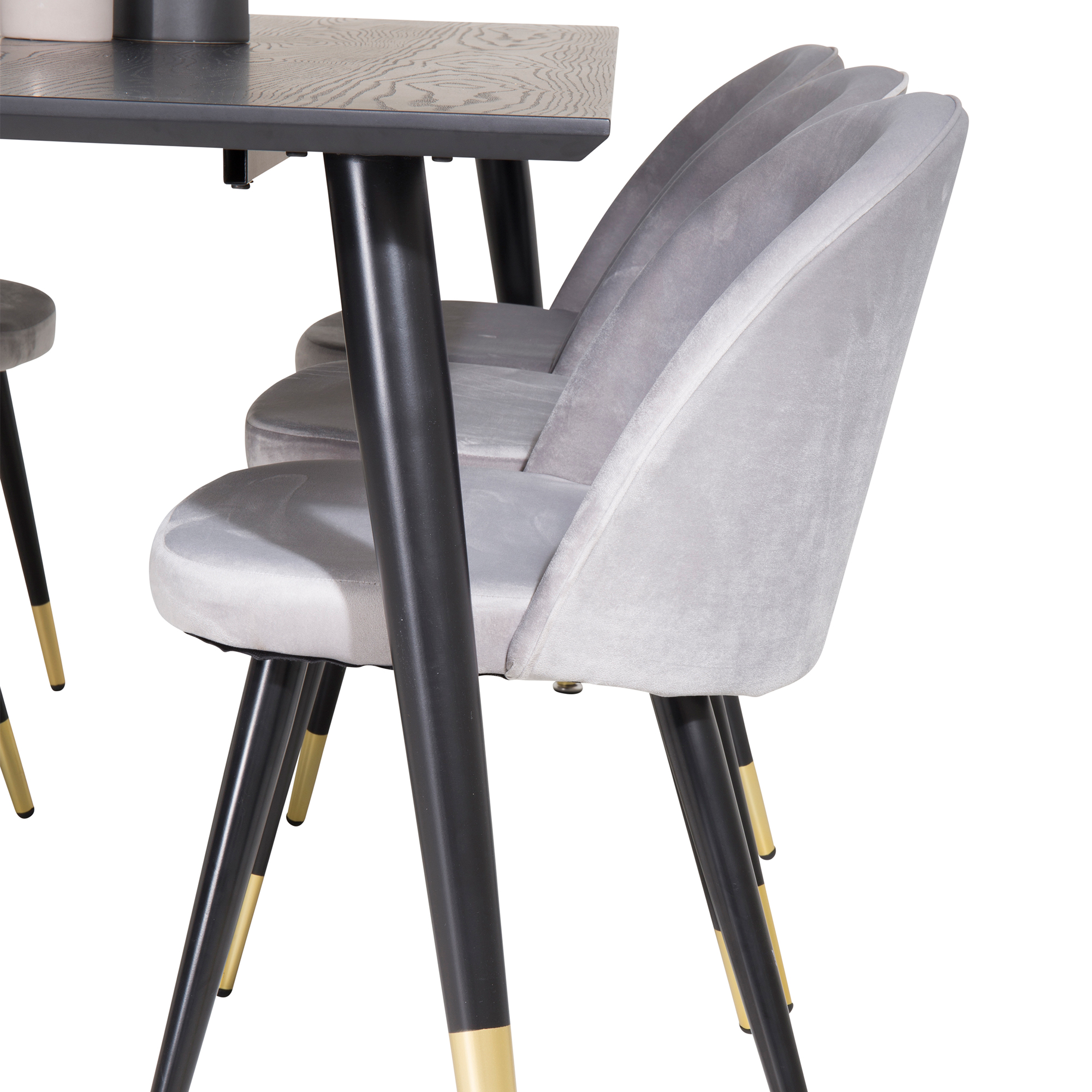 Spisegruppe Venture Home Dipp med 6 Velvet Stoler