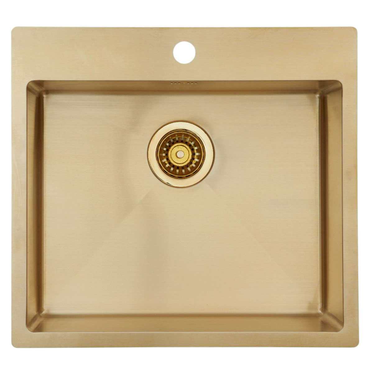 Lavabo Kubus 540 Soft, massiv messing Färg: Massiv Mässing, Yta: Borstad
