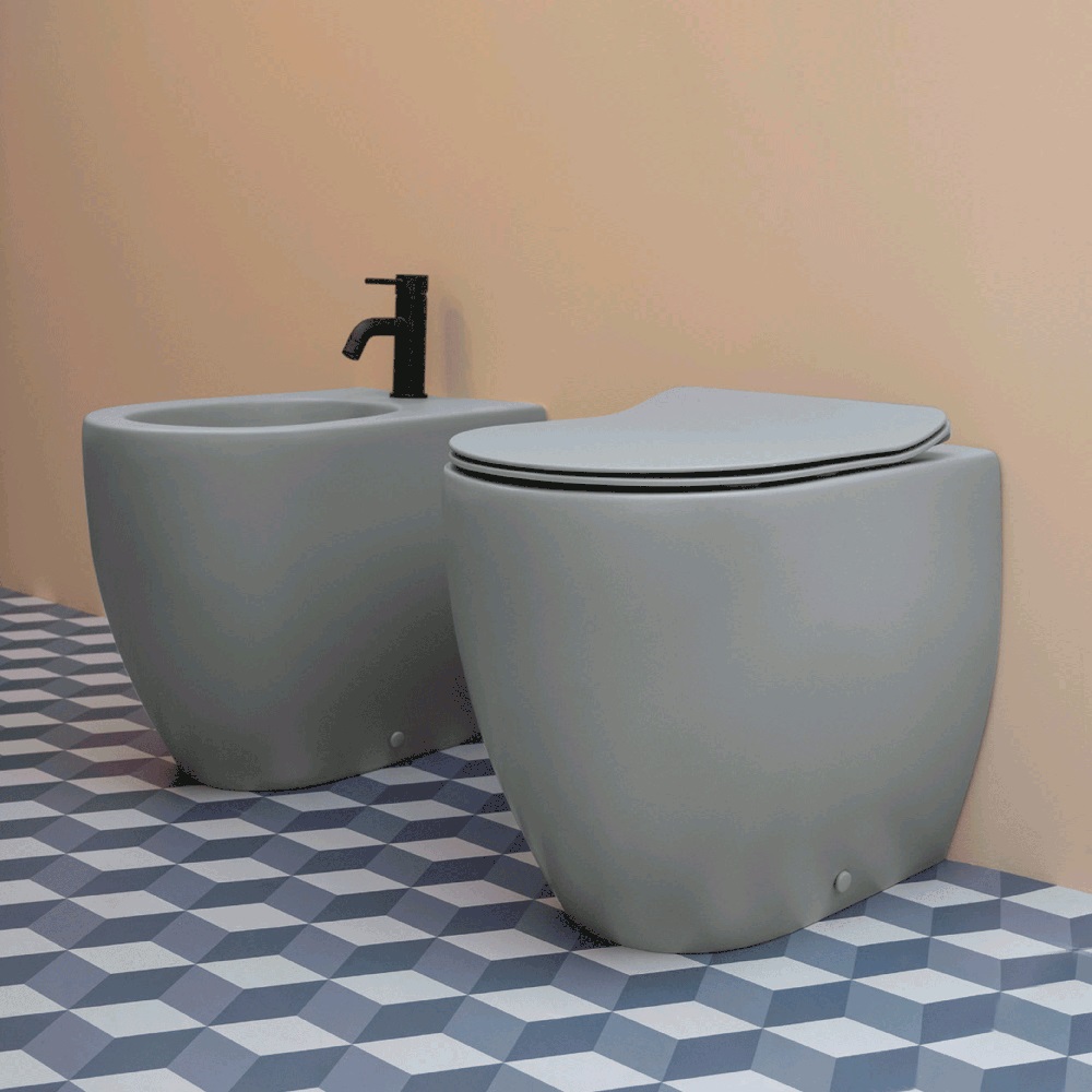 Toalett Lavabo Glomp BTW Rimless Gulvstående