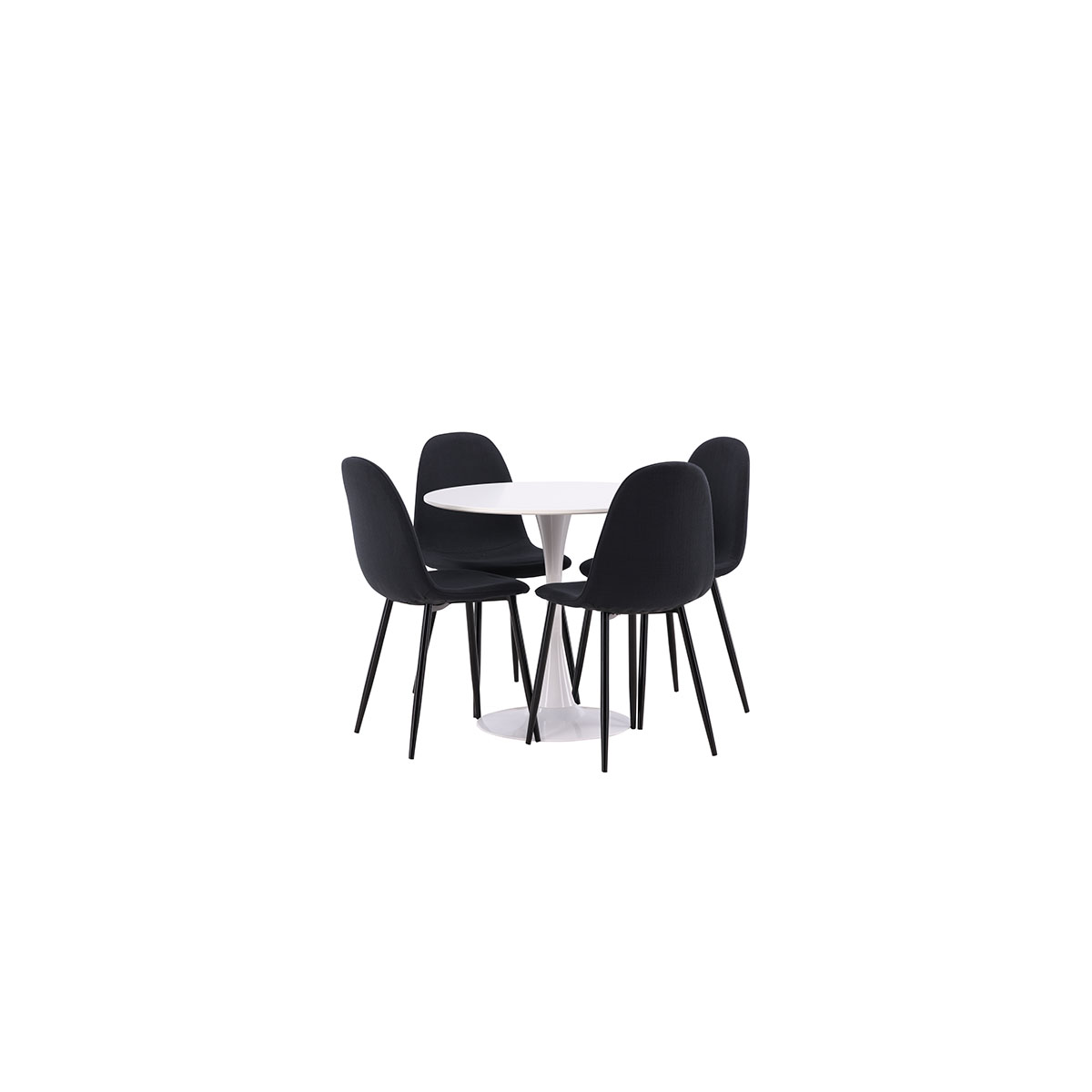 Spisegruppe Venture Home Hamden Ø80 cm med 4 Polar Stoler