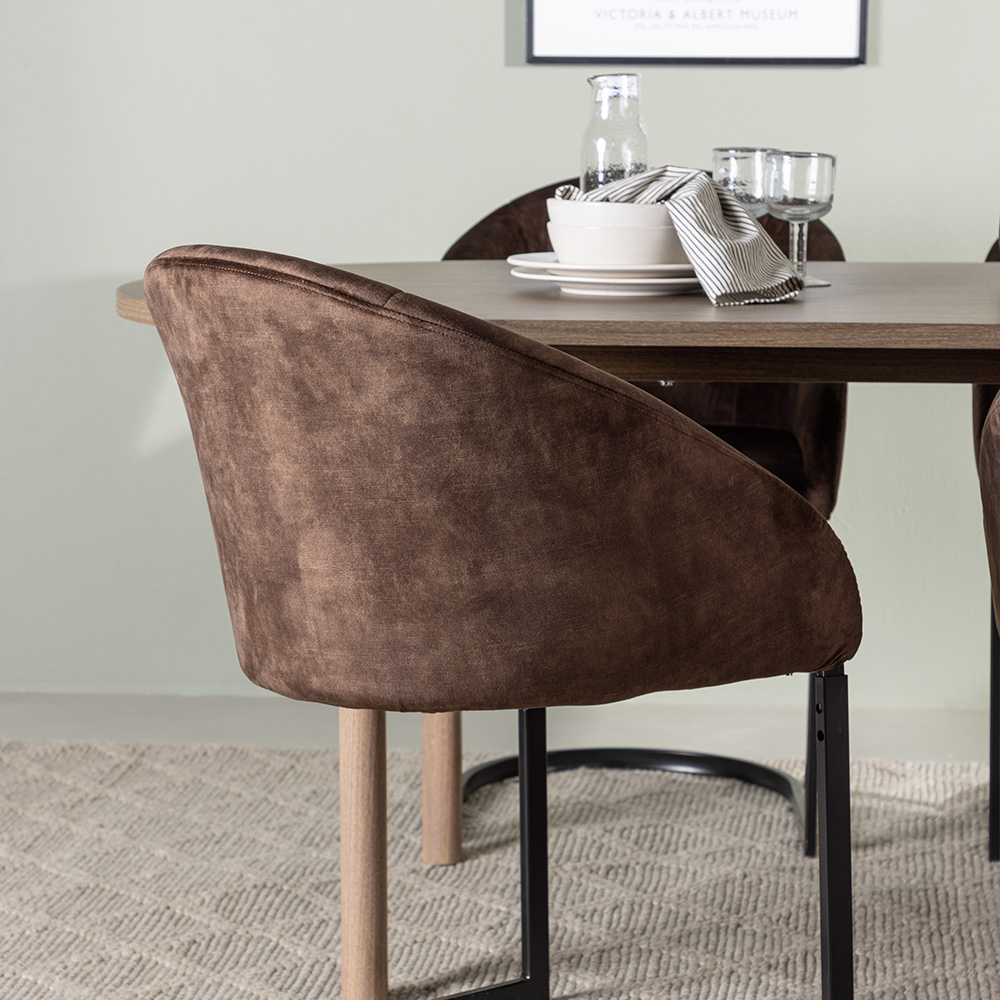 Spisegruppe Venture Home Andy med 4 stk Evening Stoler