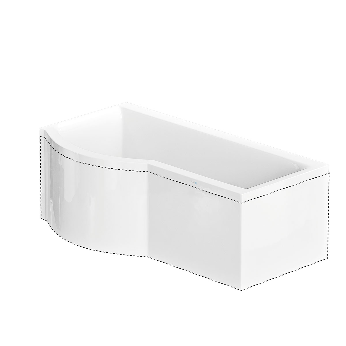 L-Panel Nordhem til Badekar Solvik