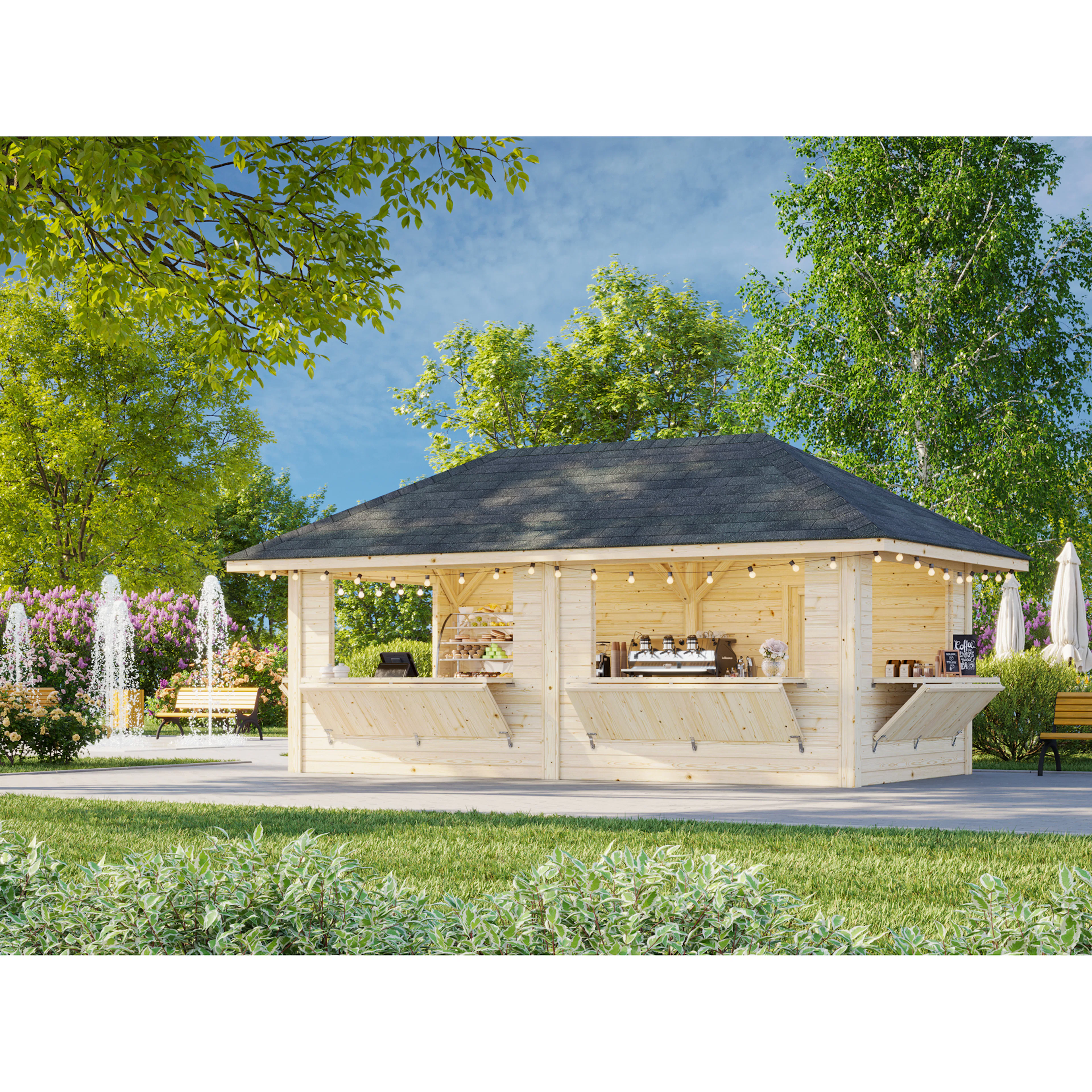 Kiosk Palmako Bianca 16,6 m2 Sett 112