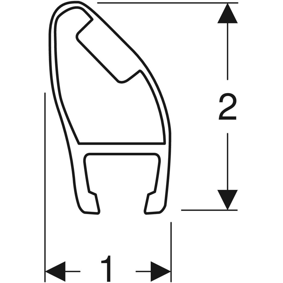 Tätningsprofil Contura Shower Showerama Art Sats för Pendeldörr
