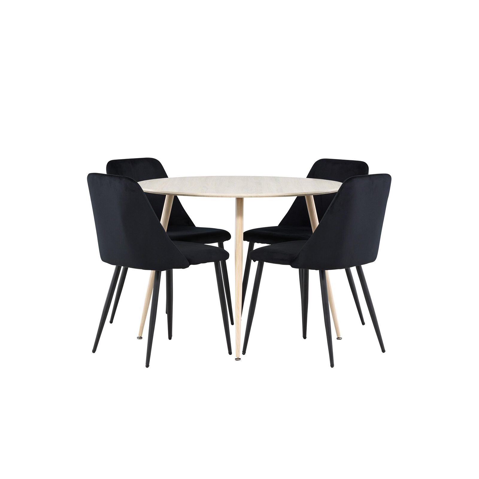 Spisegruppe Venture Home Plaza Ø100 med 4 stk Night Stoler