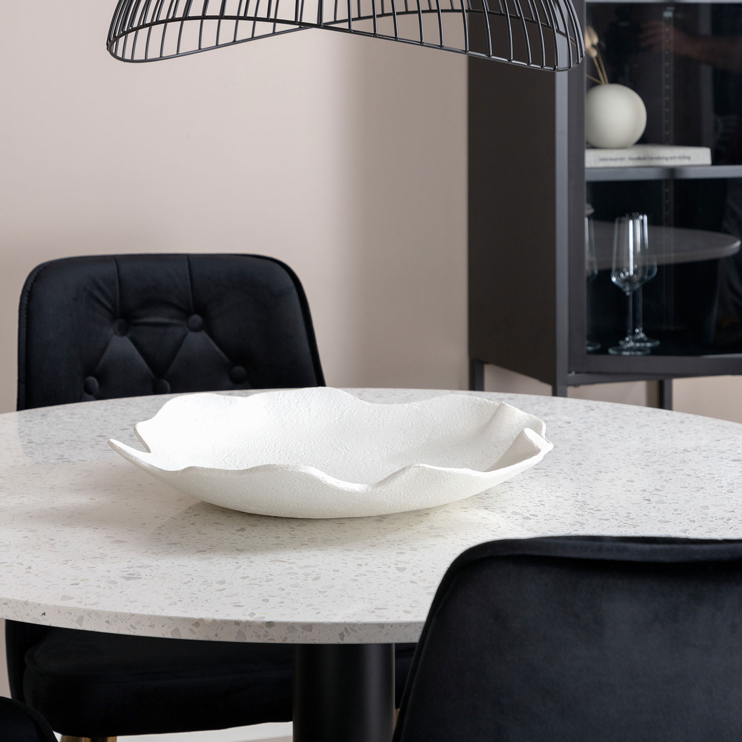 Spisegruppe Venture Home Razzia med 4 Velvet Deluxe Stoler