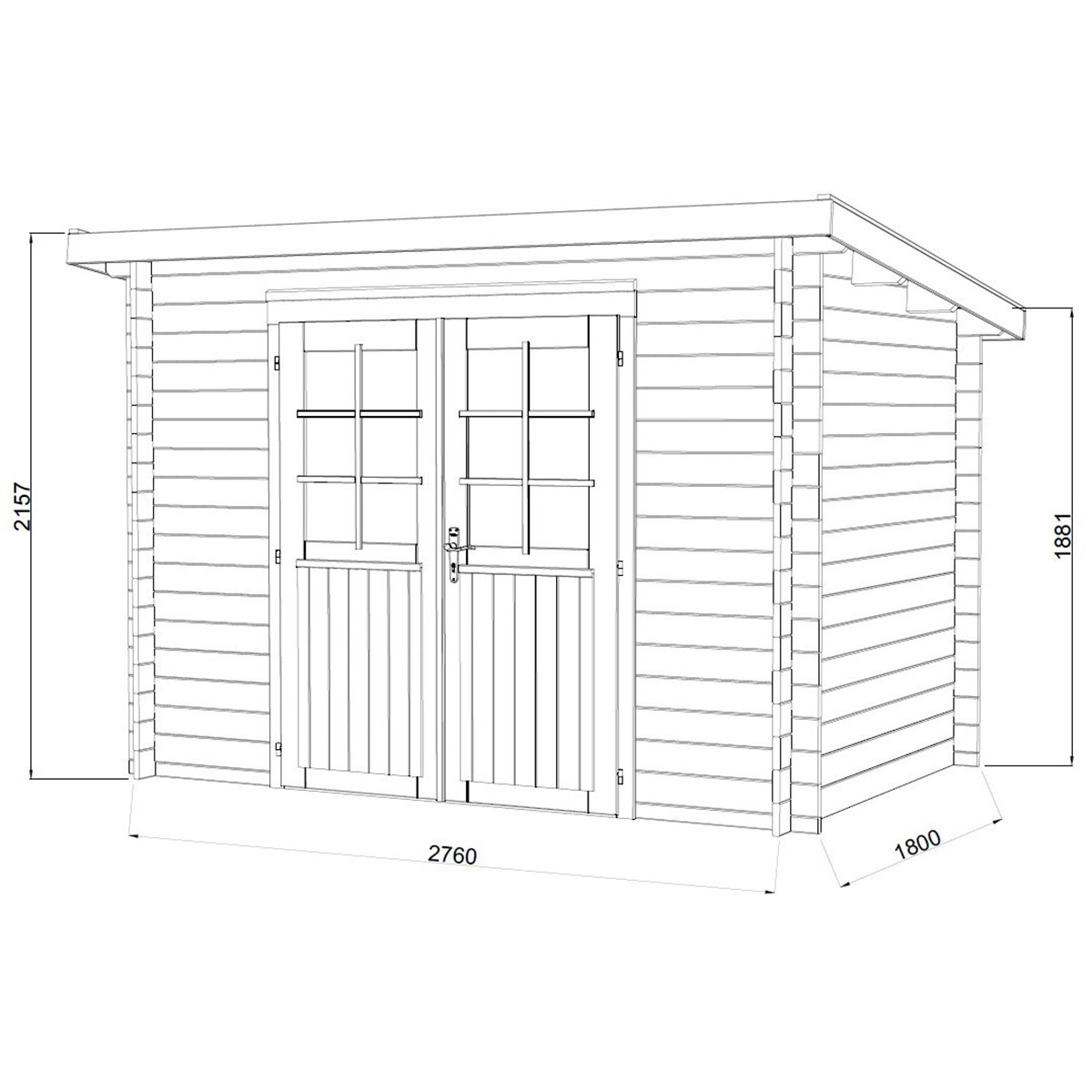 Hytte Palmako Alice 5,0 m2 (inv. 4,7 m2)