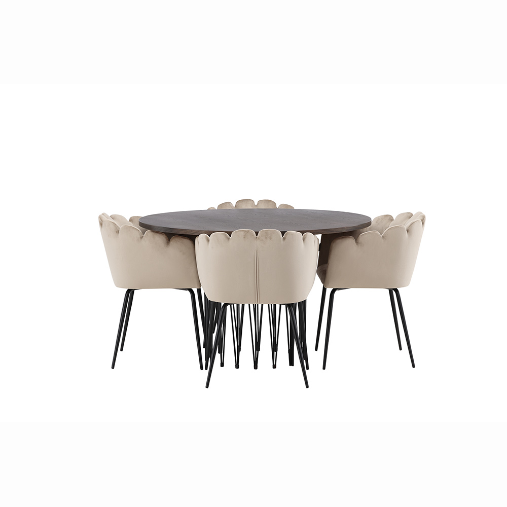 Spisegruppe furniture/fashion Stone med 4 Limhamn Stoler Rundt