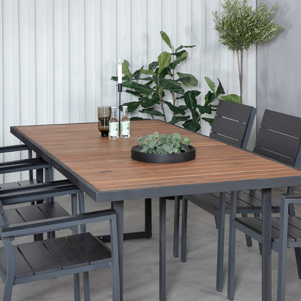 Spisegruppe Venture Home King med 6 Lede Stablebare Spisestoler