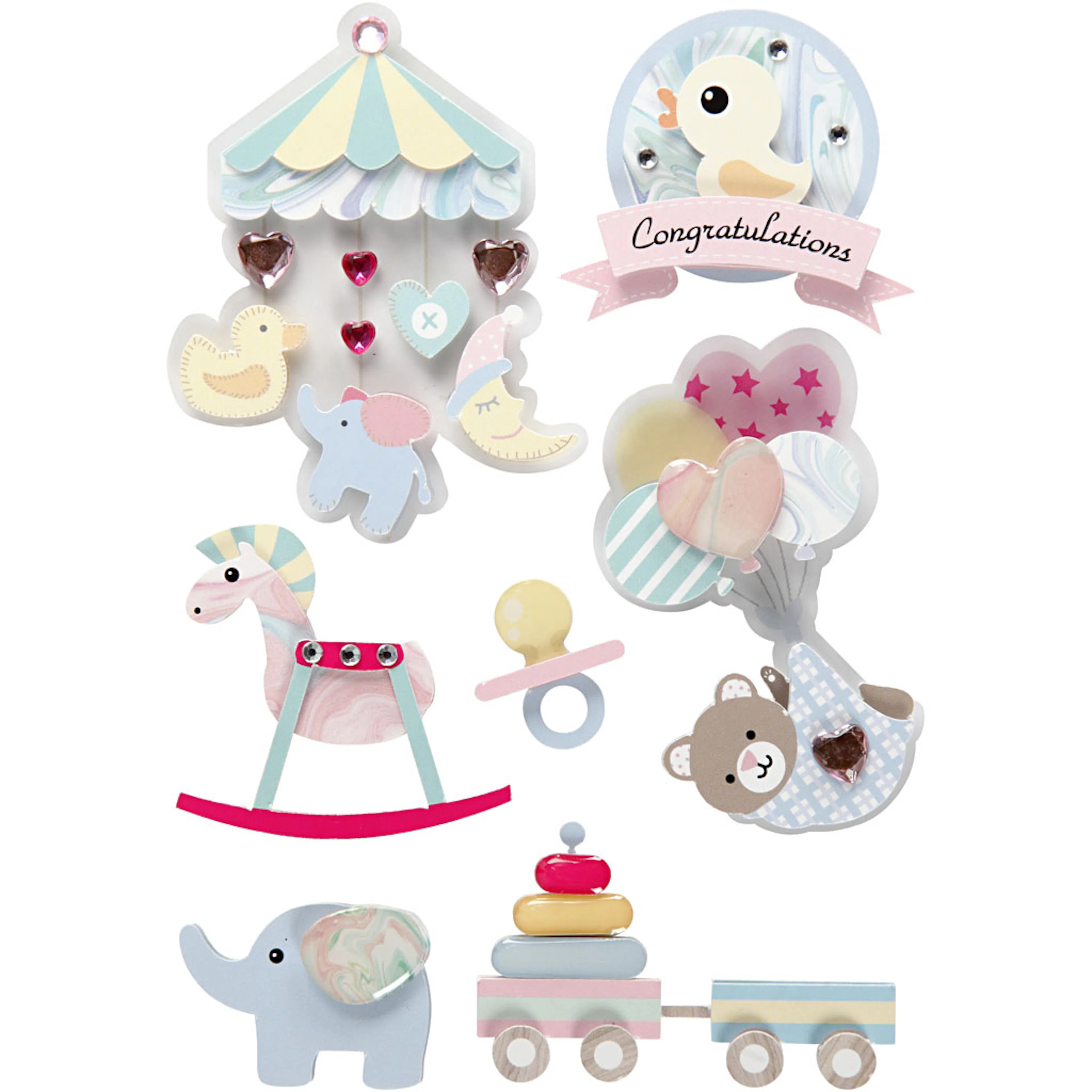 3D Stickers Creativ Company Baby 8-Pk