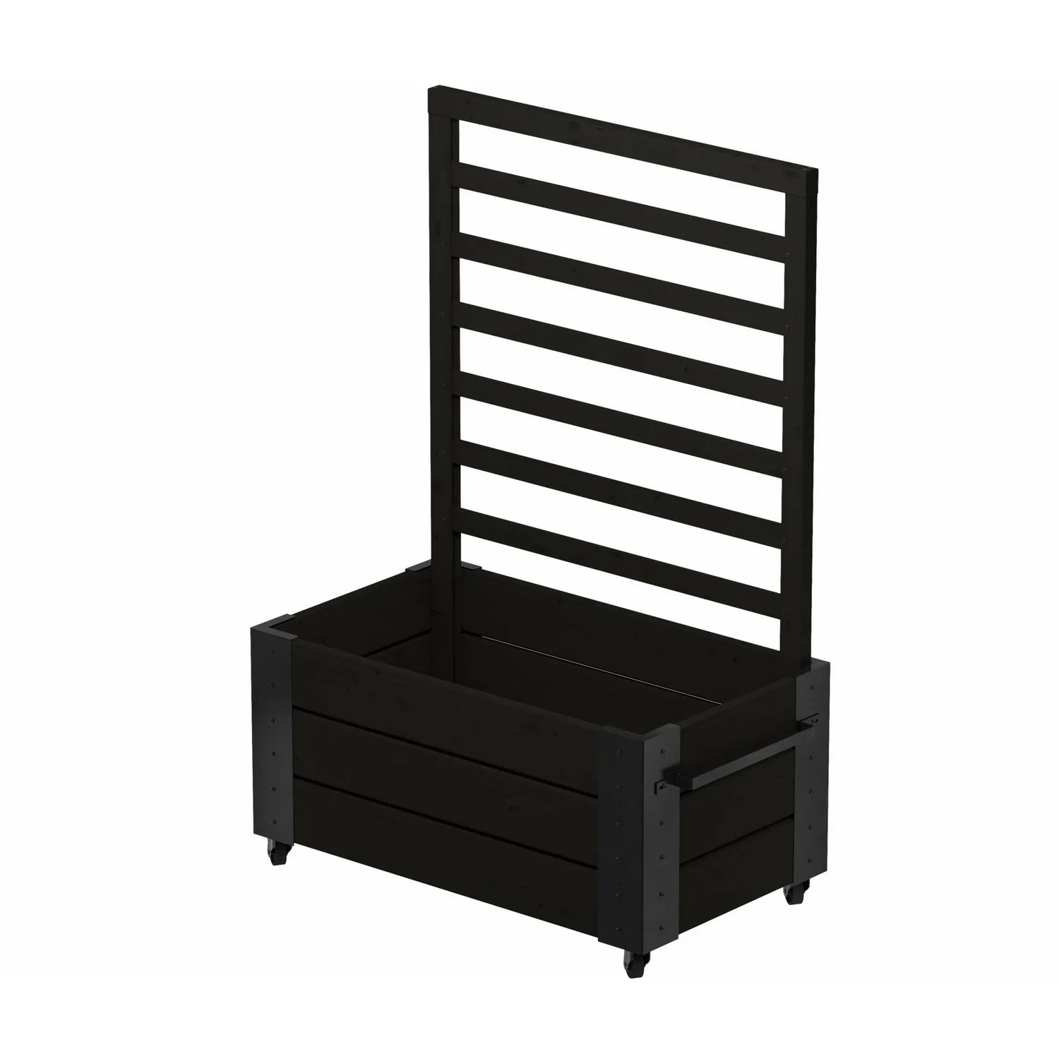 Blomsterkasse PLUS Cubic med Espalier og Hjul