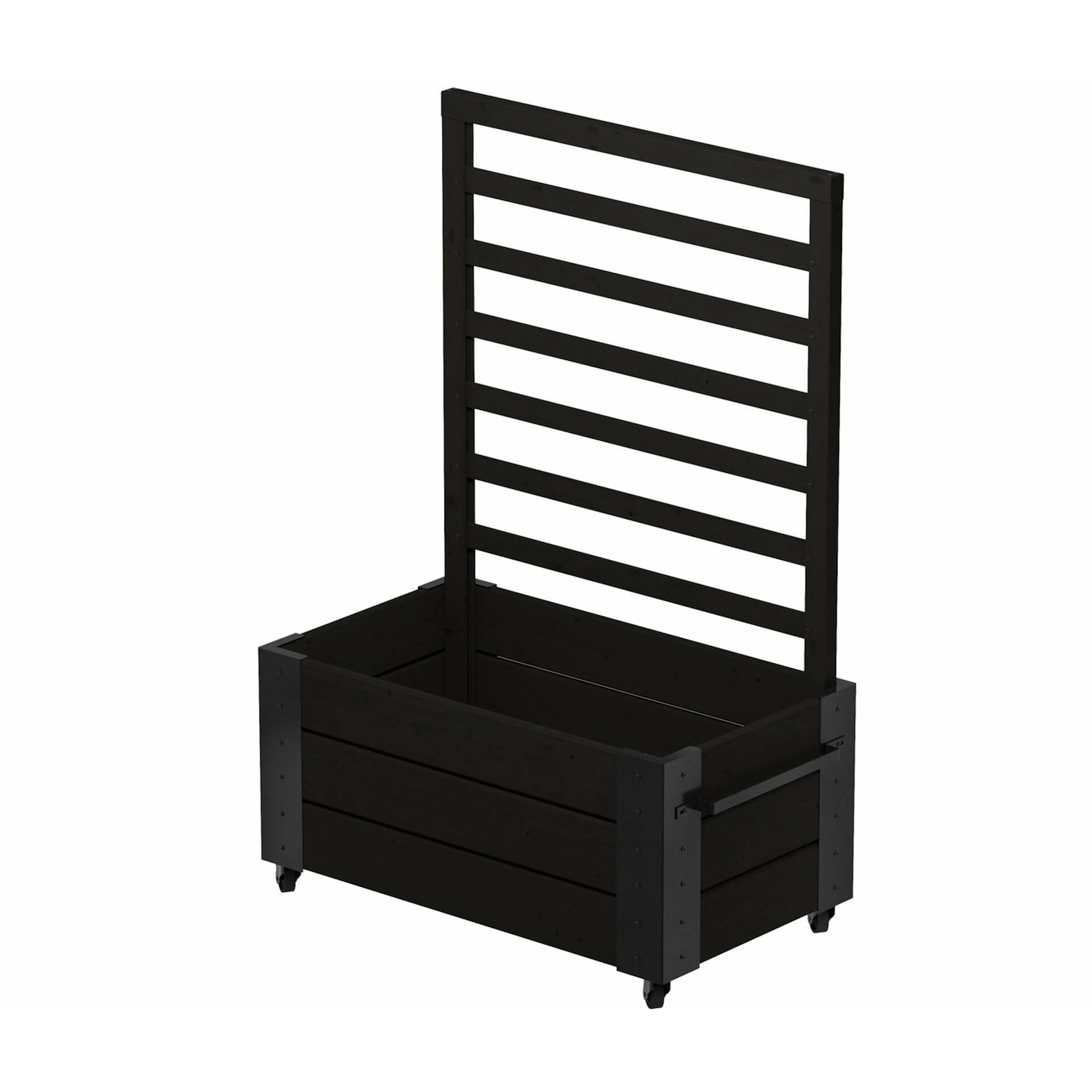 Blomsterkasse PLUS Cubic med Espalier og Hjul