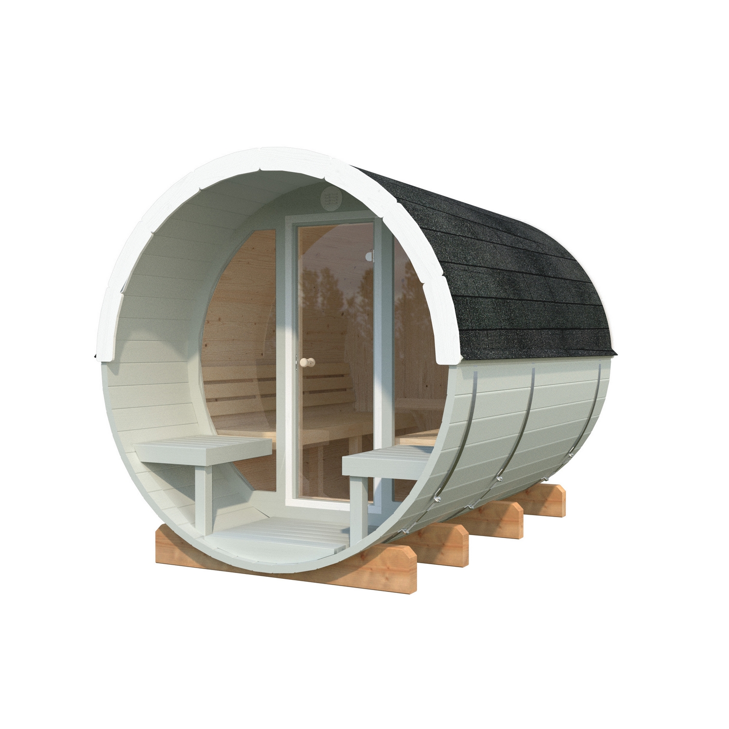 Badstuhus Palmako Anita 1,6 + 0,7 m2 m/Glassfront