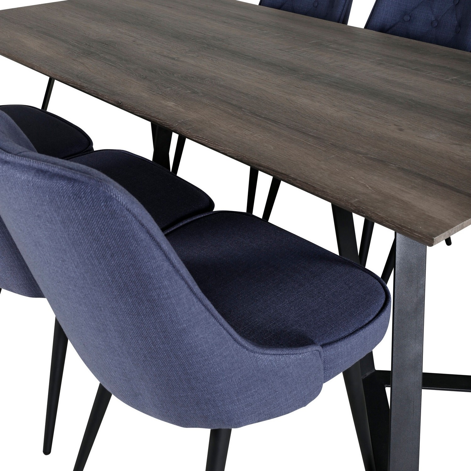 Spisegruppe Venture Home Madde med 6 Vera Stoler Polyester