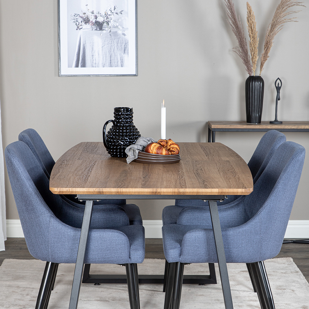 Spisegruppe Venture Home Ina med 4 Plake Stoler