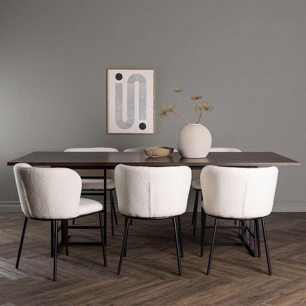 Spisegruppe Venture Home Ystad med 6 stk Edina Stoler