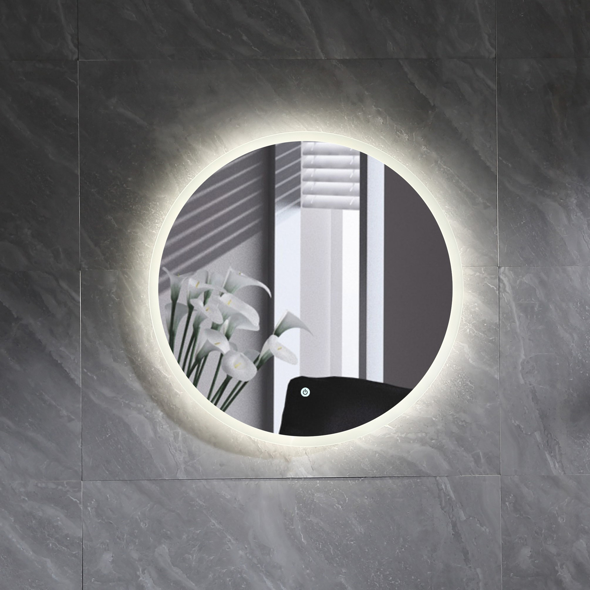 Tvättställsskåp Bathlife Charm med Tvättställ och Spegel Skina