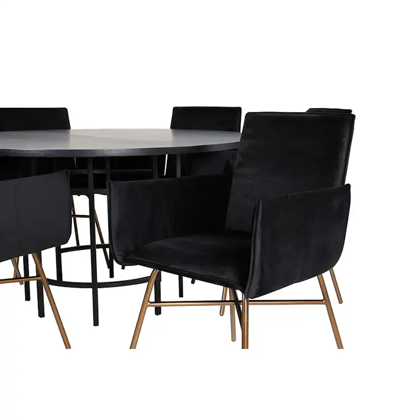 Spisegruppe furniture/fashion Copenhagen Ø140 cm med 6 Petra Stoler