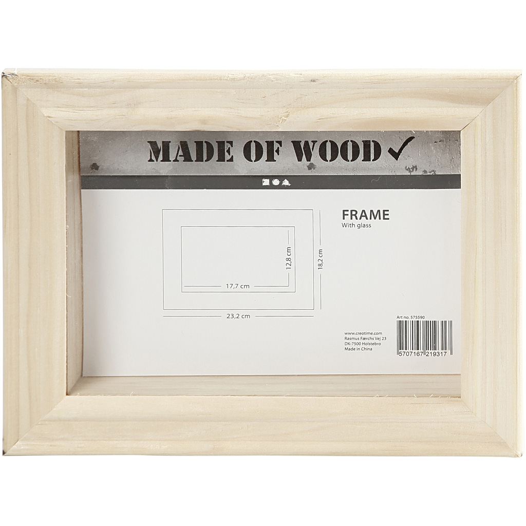 3D Rammer Creativ Company med Glass Dybde 2,5 cm Str 18,2x23,2 cm 1 Stk