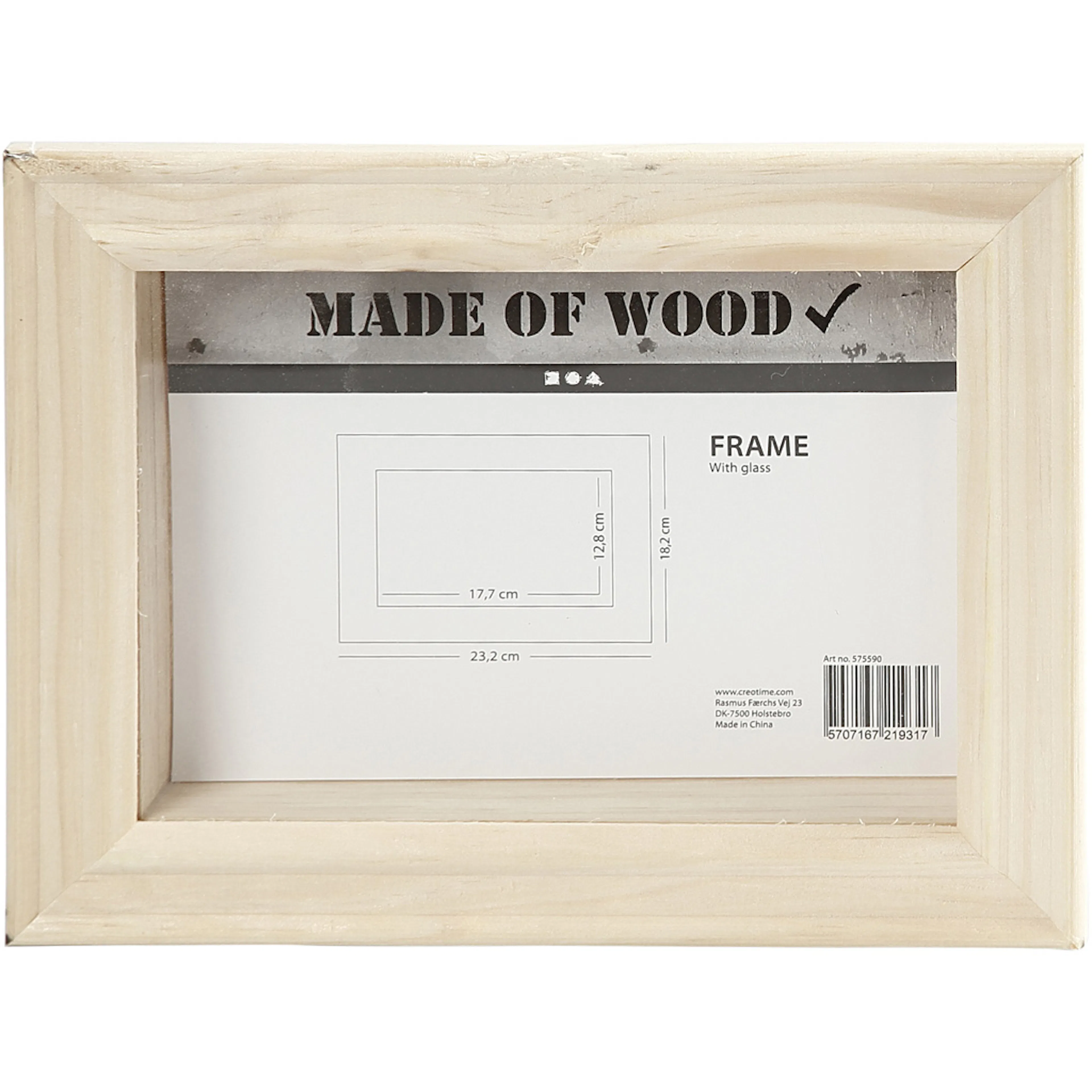 3D Rammer Creativ Company med Glass Dybde 2,5 cm Str 18,2x23,2 cm 1 Stk