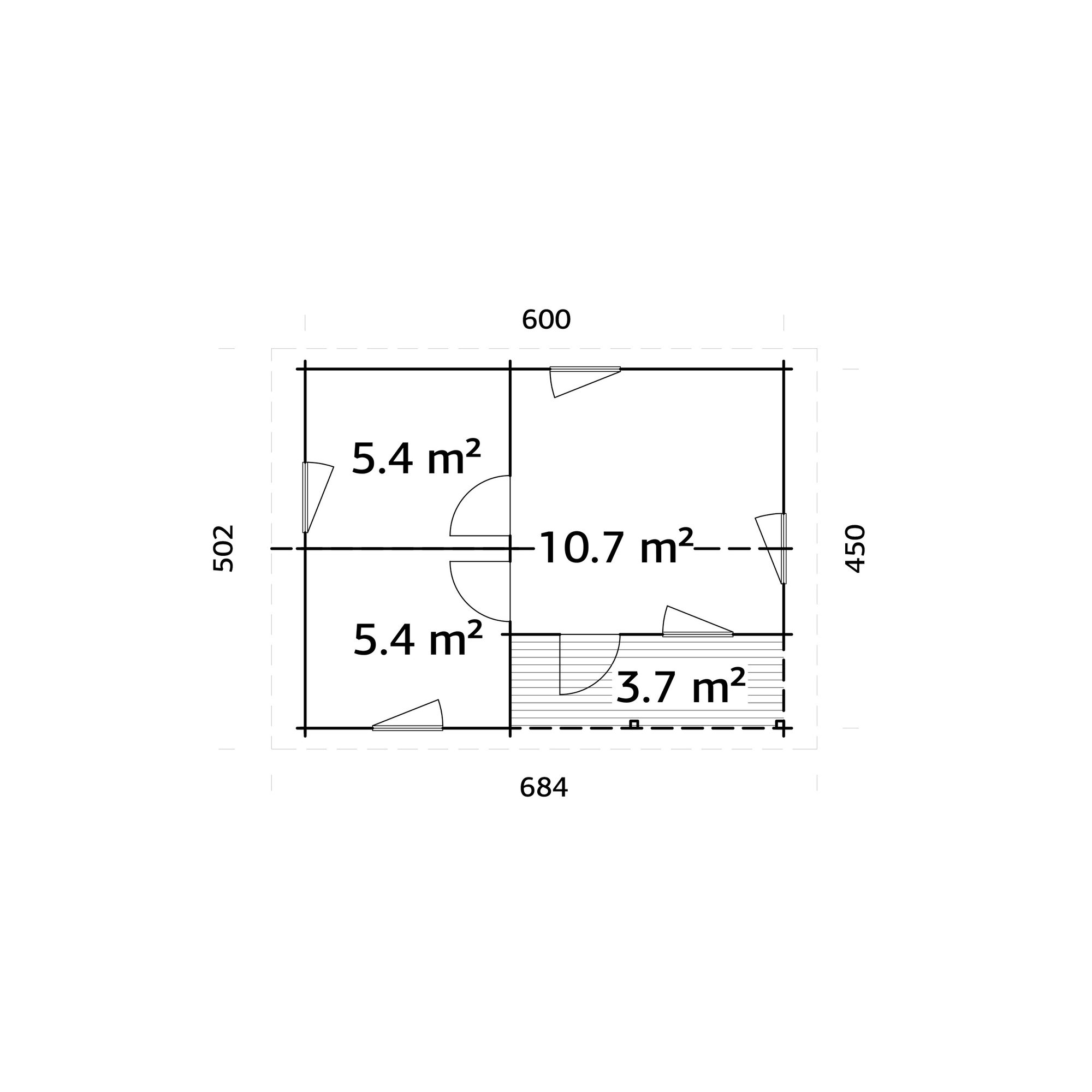 Anneks Palmako Sandra 21,5+3,7 m2