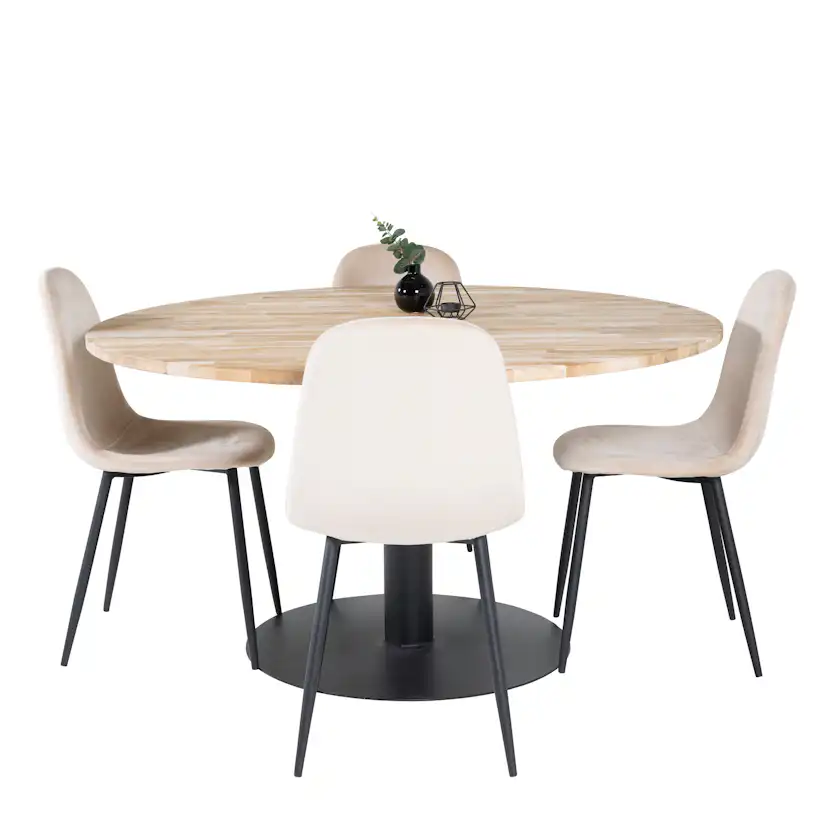 Spisegruppe Venture Home Cornelia med 4 Pobbie Stoler