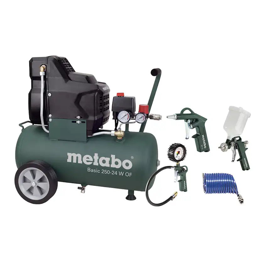 Trykkluft-Verktøysett Metabo Kompressor m/tilbehør