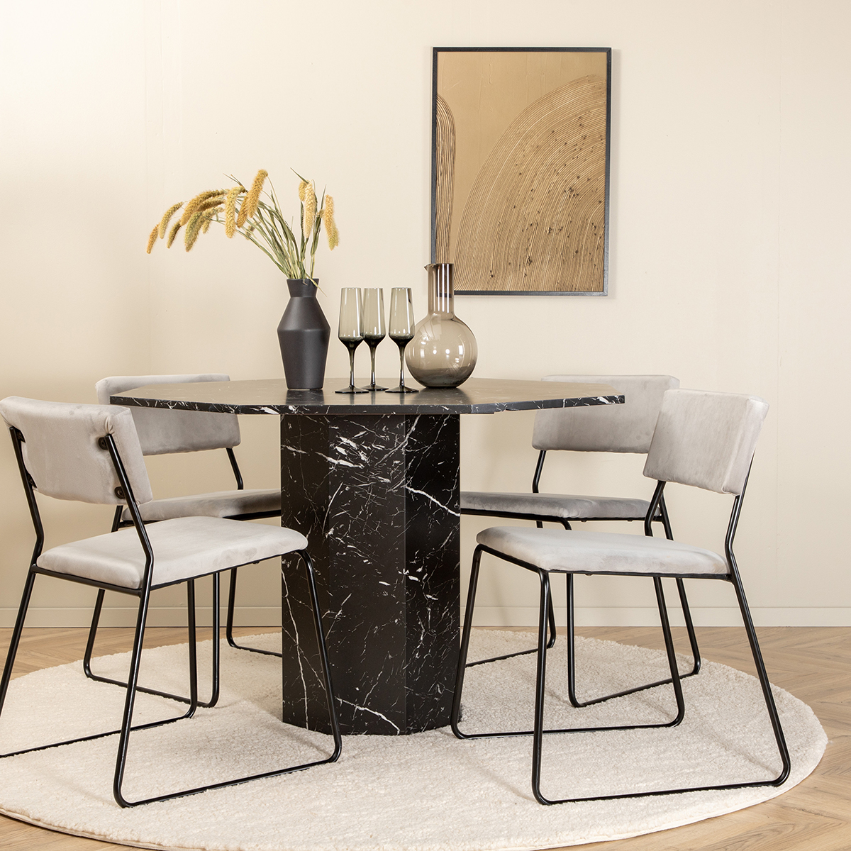 Spisegruppe Venture Home Monte Carlo Spisebord og Kungshamn Spisestol