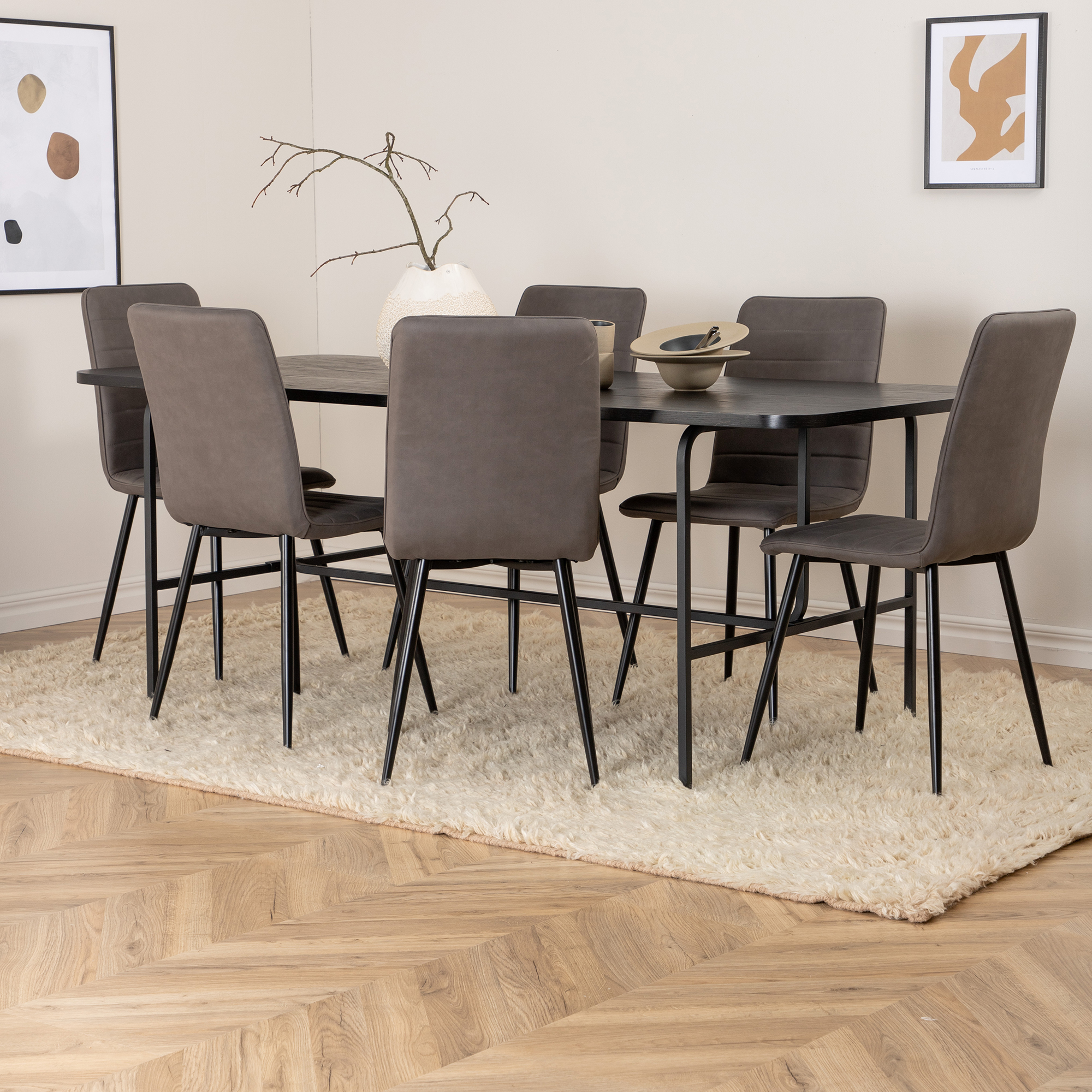 Spisegruppe Venture Home Chicago med 6 Walerina Stoler