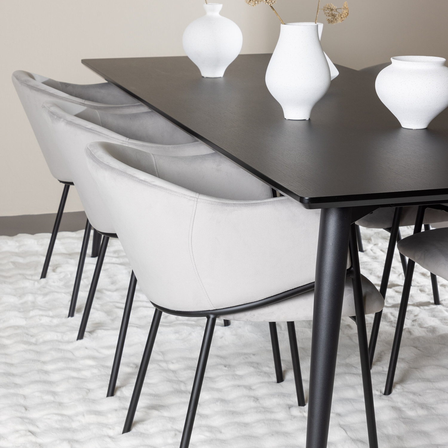 Spisegruppe Venture Home Ellis 230 med 6 stk Evelina Stoler