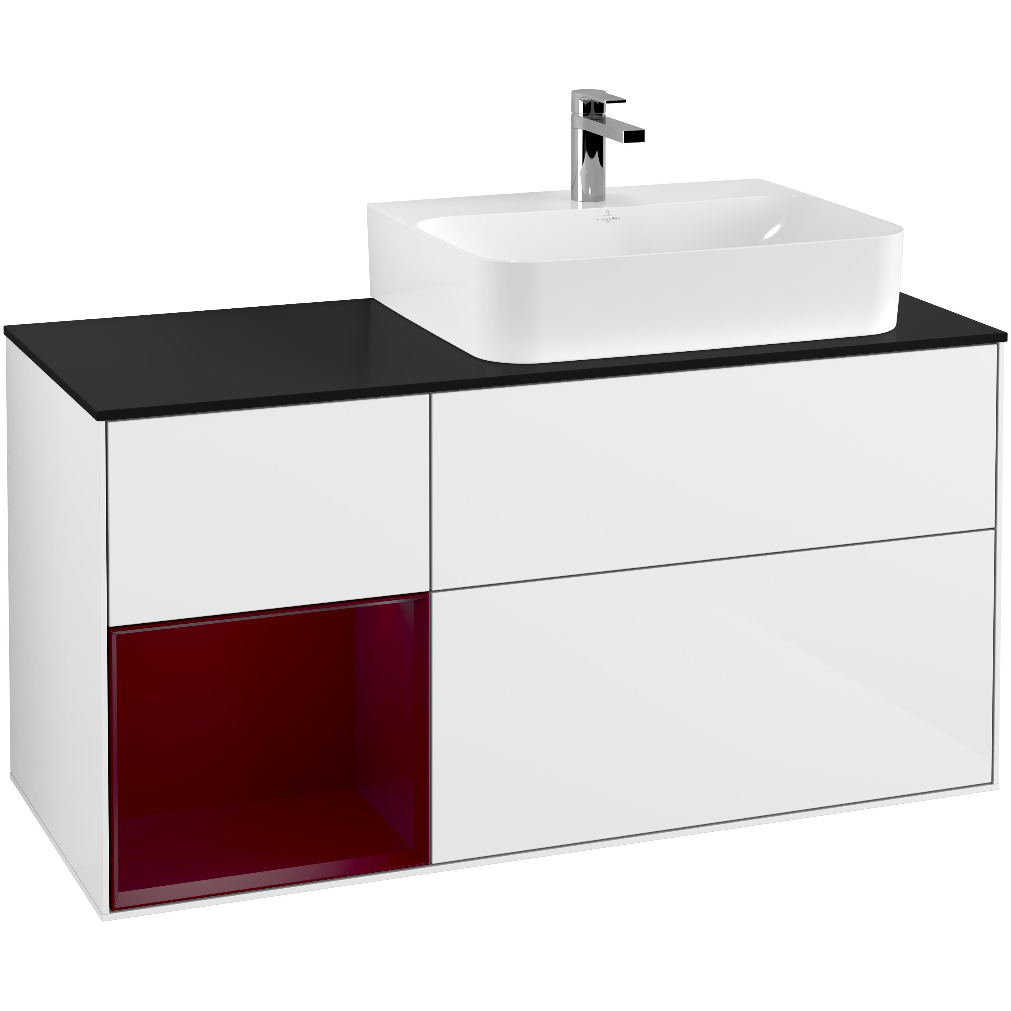 Tv&auml;ttst&auml;llssk&aring;p Villeroy & Boch Finion med 3 L&aring;dor Hylla och B&auml;nkskiva f&ouml;r Ocentrerat Tv&auml;ttst&auml;ll
