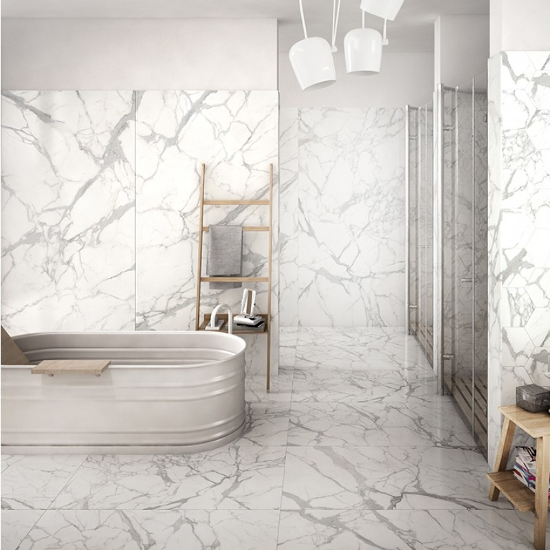Klinker Ceramiche Keope Elements Lux Calacatta Hvit 60x60 cm