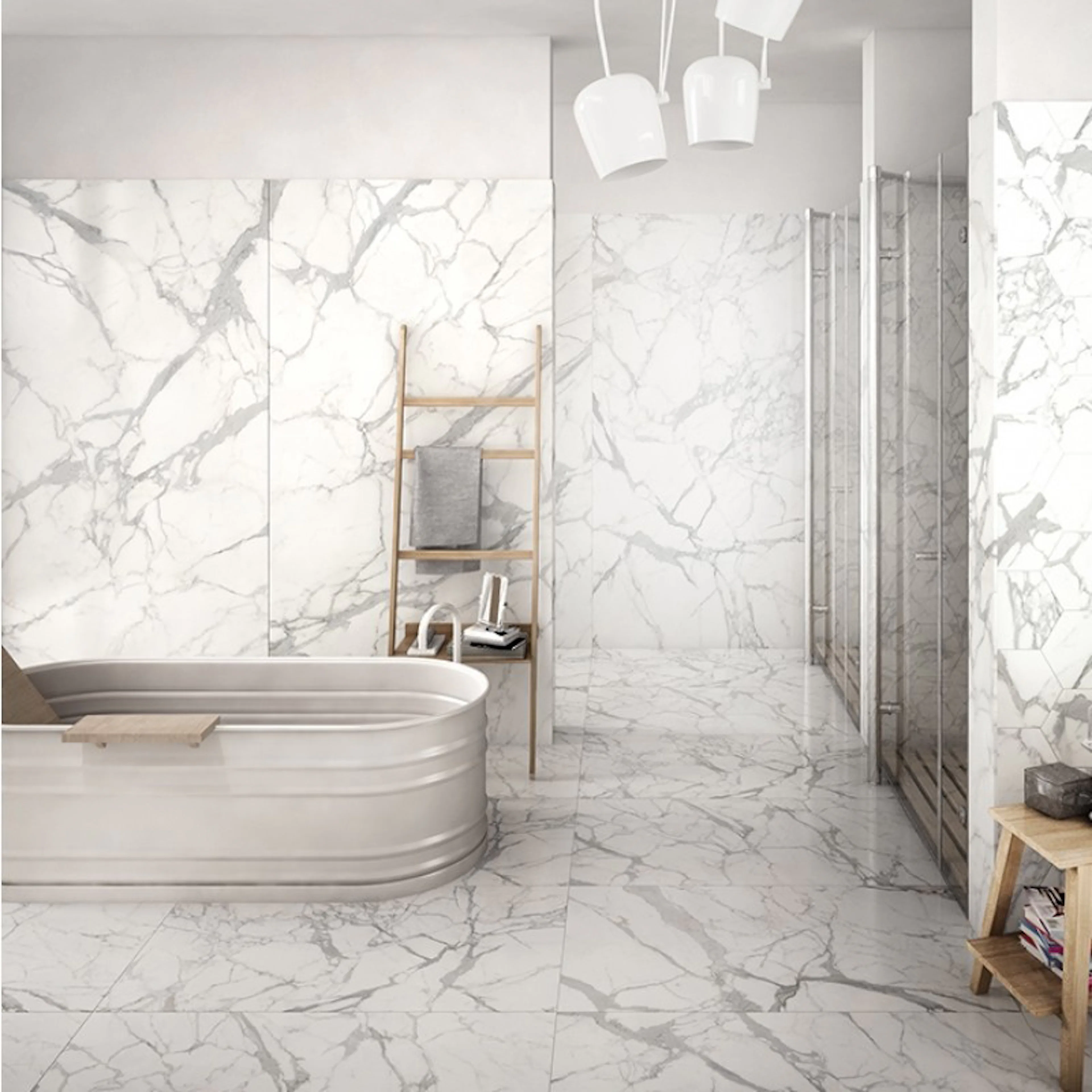 Klinker Ceramiche Keope Elements Lux Calacatta Hvit 60x60 cm