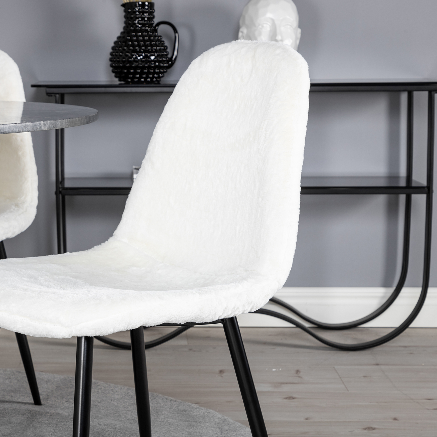 Spisegruppe Venture Home Estelle med 4 Pooya Stoler Polyester